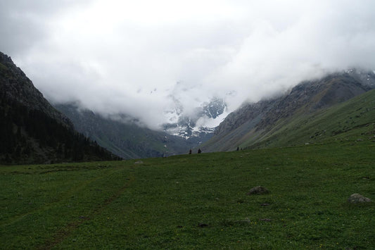 Giants in the clouds (Issyk-Kul, June 2018) Framed Art Print