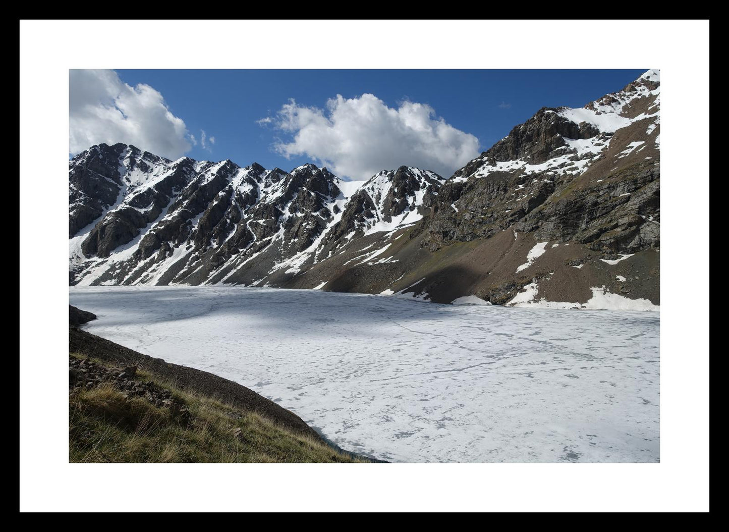Ala-Kul frozen in early summer (Issyk-Kul, June 2018) Framed Art Print