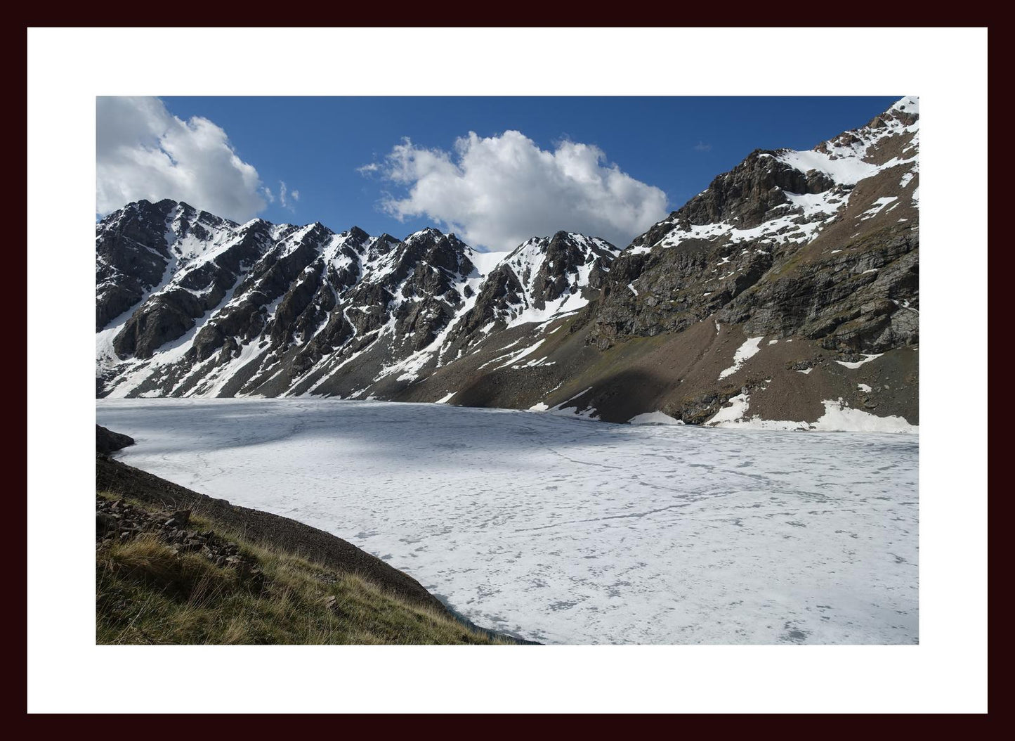 Ala-Kul frozen in early summer (Issyk-Kul, June 2018) Framed Art Print