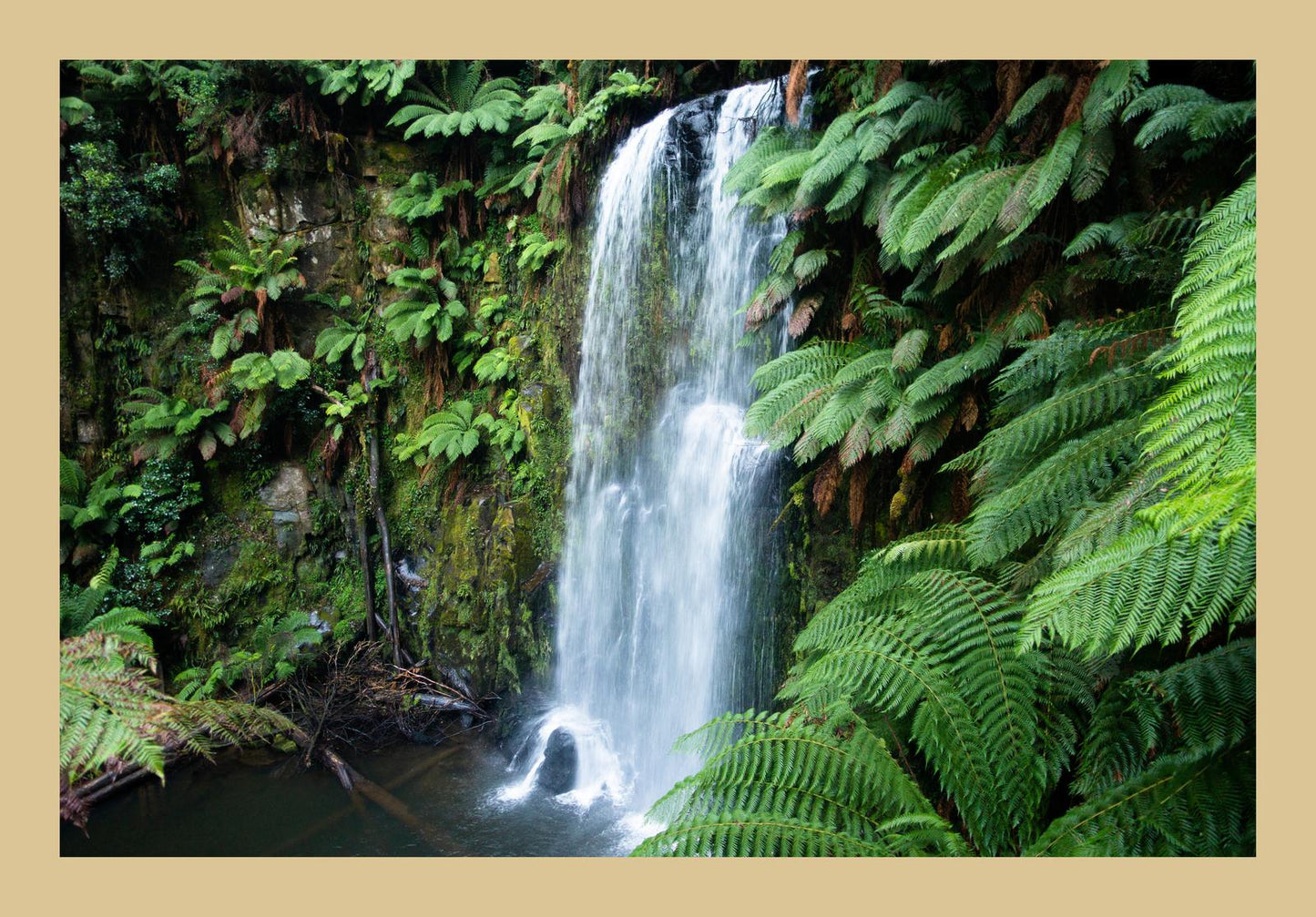Beauchamp Falls (Great Otway National Park, May 2022) Framed Art Print