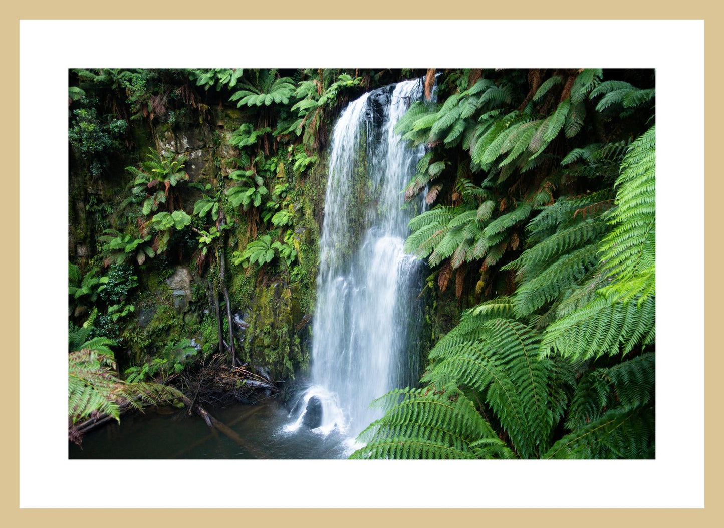 Beauchamp Falls (Great Otway National Park, May 2022) Framed Art Print