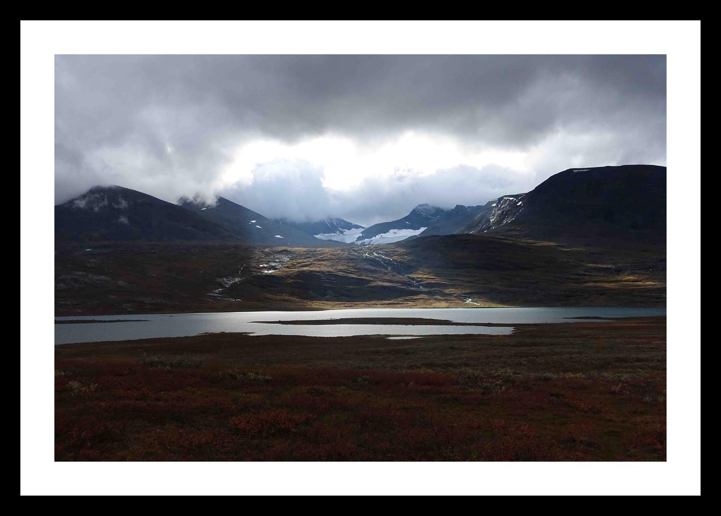 The light from above (Swedish Lappland, September 2016) Framed Art Print