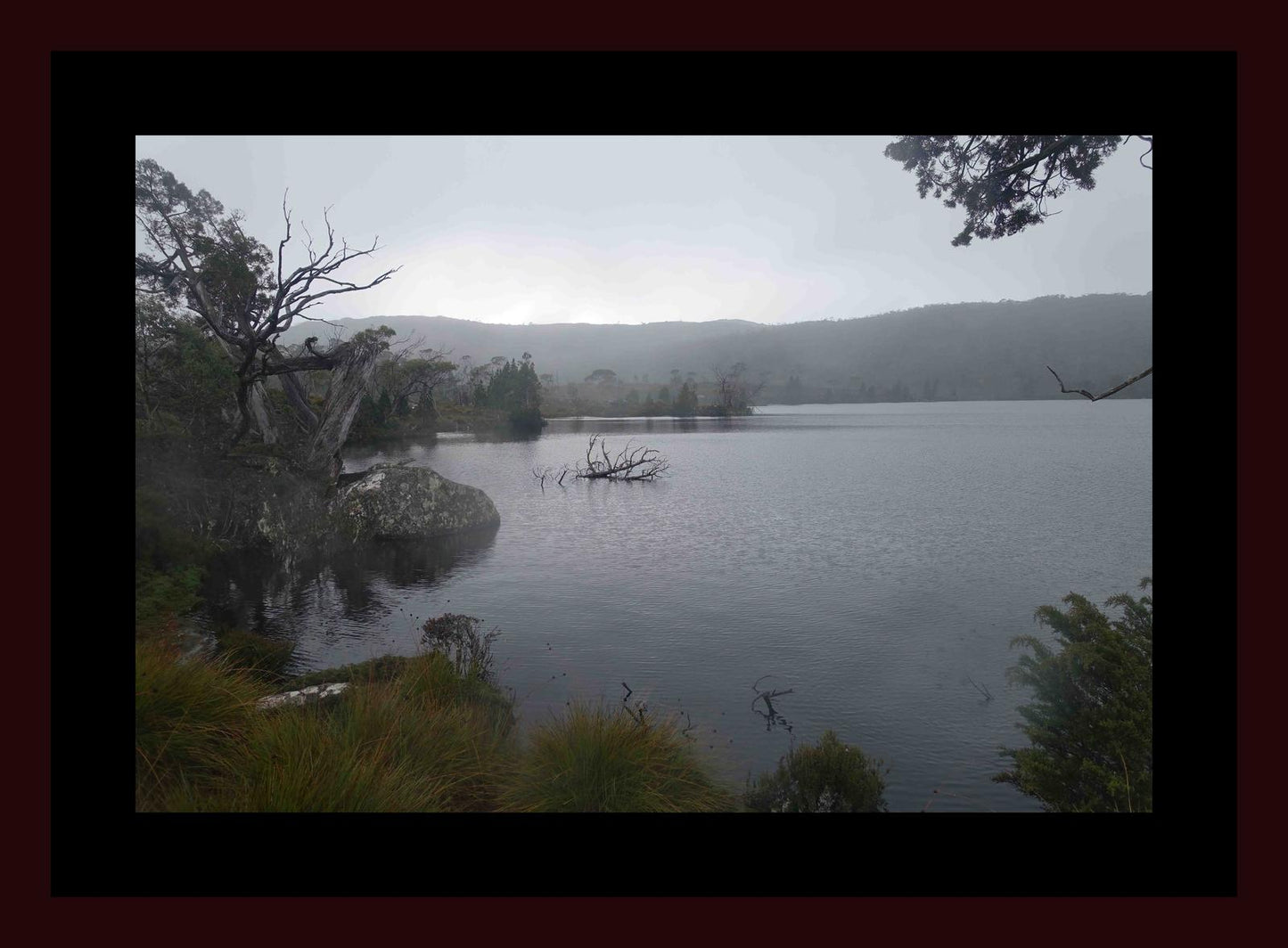 Lake Windermere on a cold, dark day (May 2019) Framed Art Print