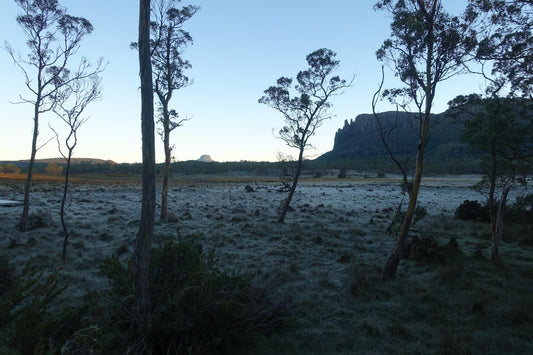 Mount Oakleigh at dawn (Tasmania, May 2019) Framed Art Print