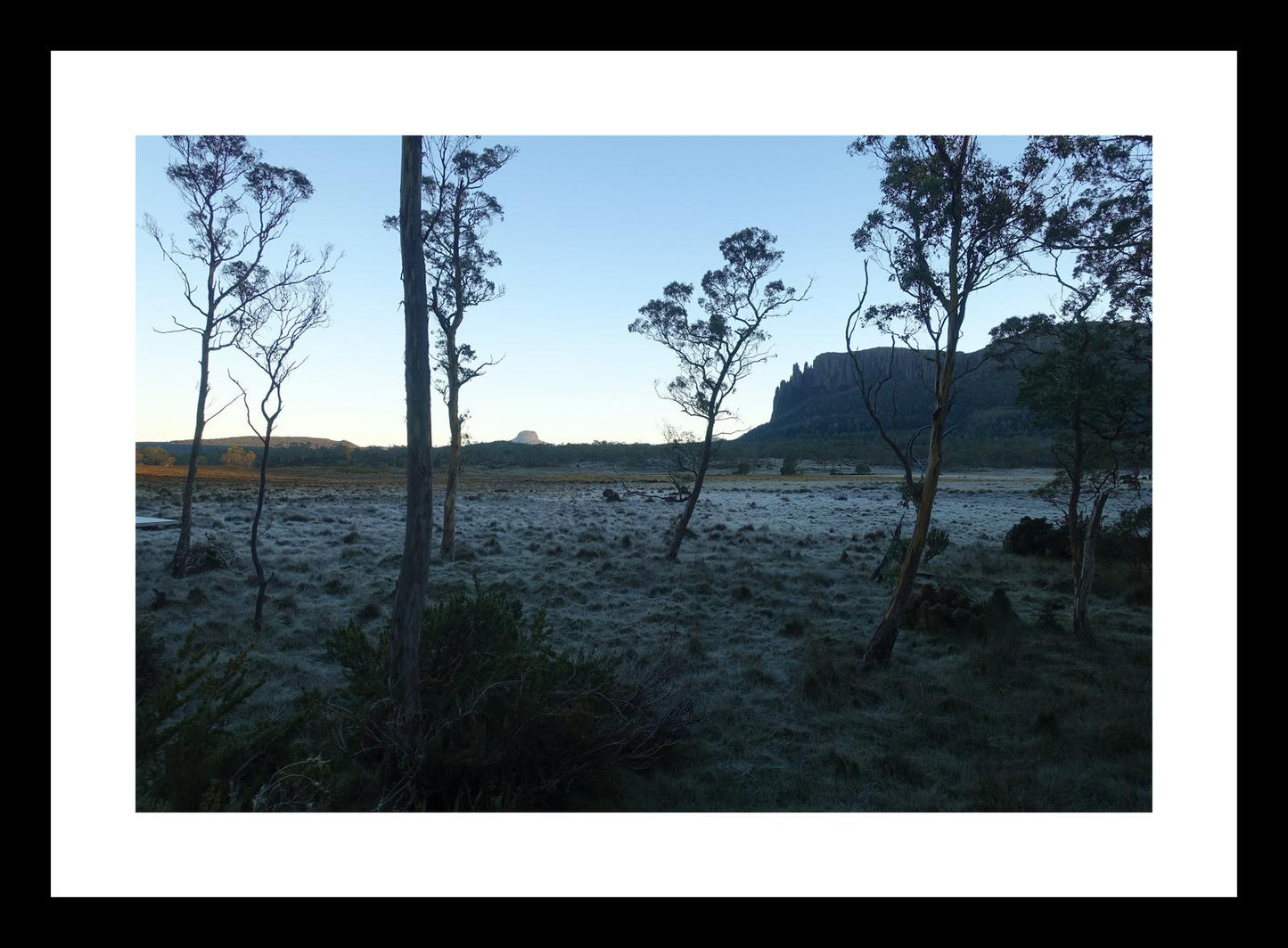 Mount Oakleigh at dawn (Tasmania, May 2019) Framed Art Print