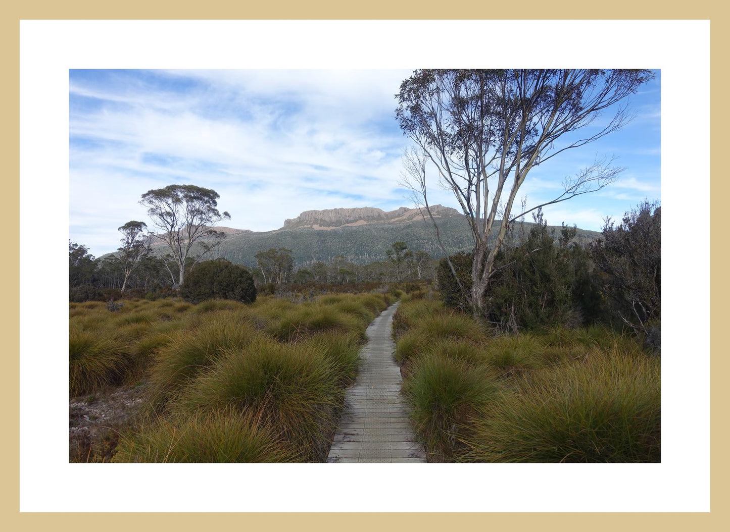 Mount Olympus from the Overland Track (Tasmania, May 2019) Framed Art Print