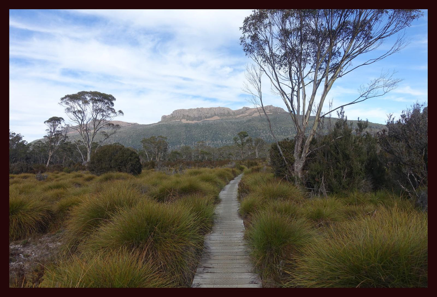 Mount Olympus from the Overland Track (Tasmania, May 2019) Framed Art Print