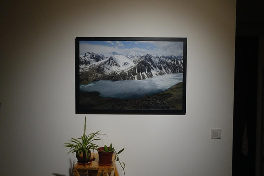 Ala-Kul Lake and the Terskey Alatau Mountains (Issyk-Kul, June 2018) Framed Art Print
