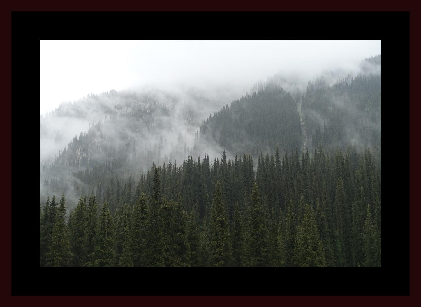 In the misty mountains of the Terskey Alatau Range (Issyk-Kul, June 2018) Framed Art Print