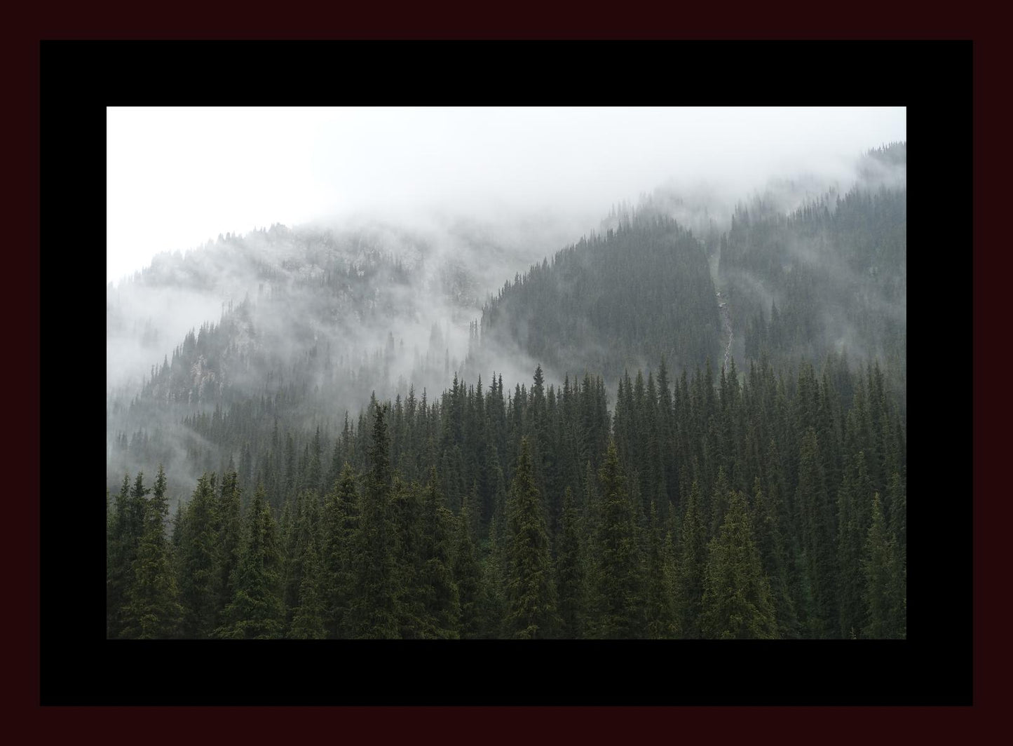 In the misty mountains of the Terskey Alatau Range (Issyk-Kul, June 2018) Framed Art Print