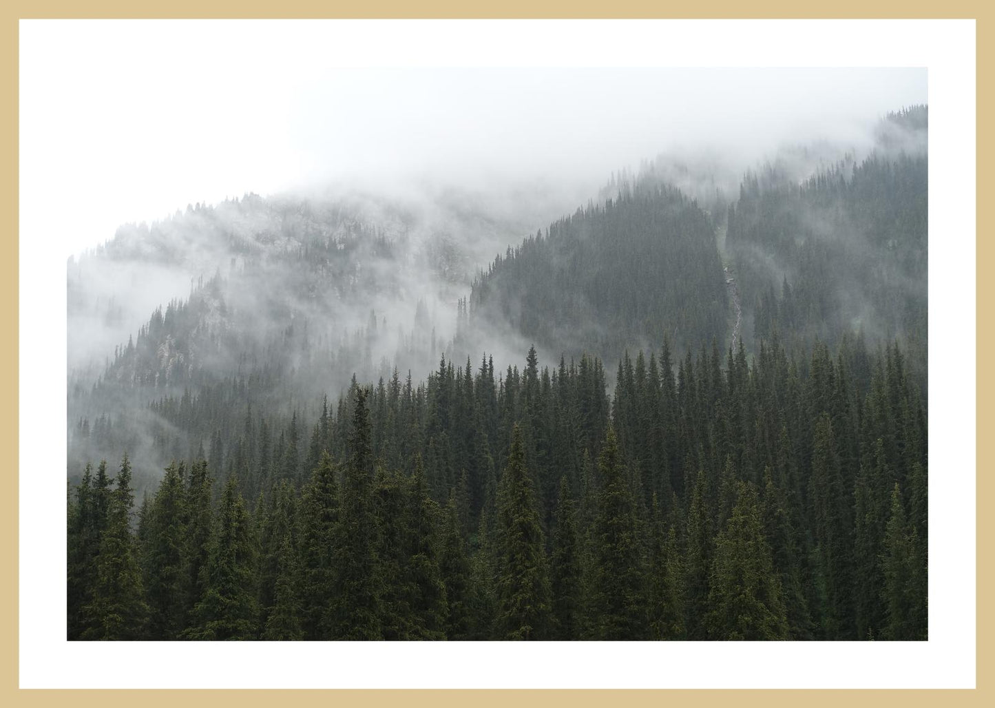 In the misty mountains of the Terskey Alatau Range (Issyk-Kul, June 2018) Framed Art Print