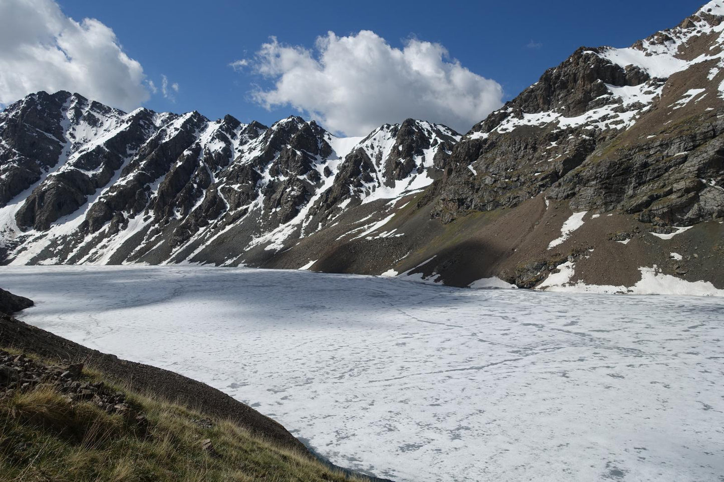 Ala-Kul frozen in early summer (Issyk-Kul, June 2018) Framed Art Print