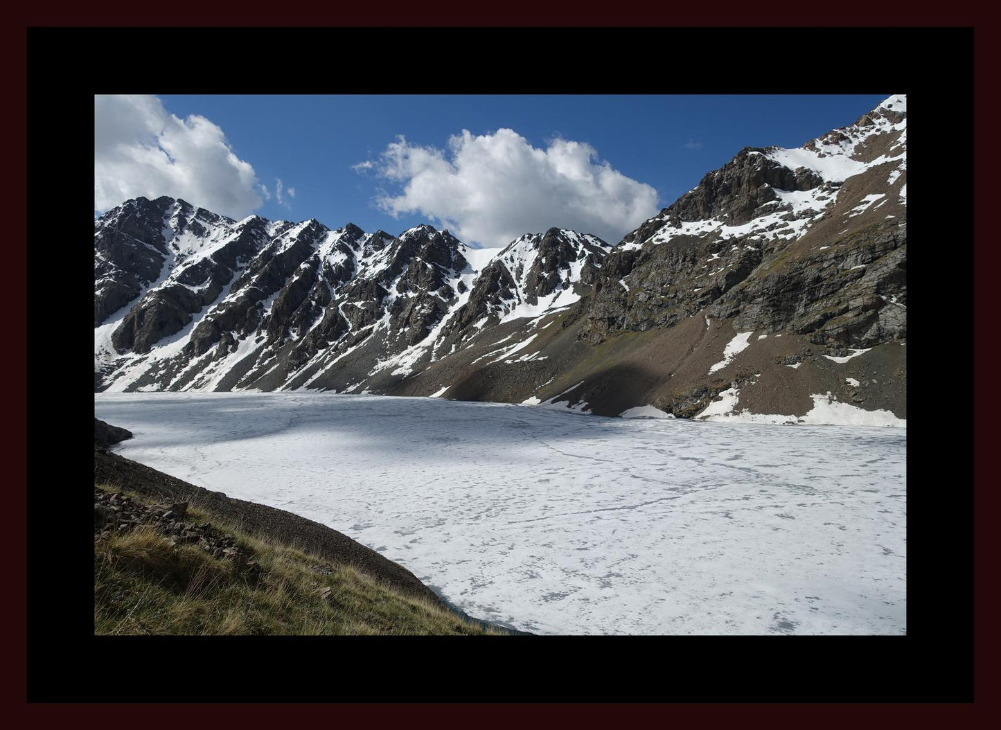 Ala-Kul frozen in early summer (Issyk-Kul, June 2018) Framed Art Print