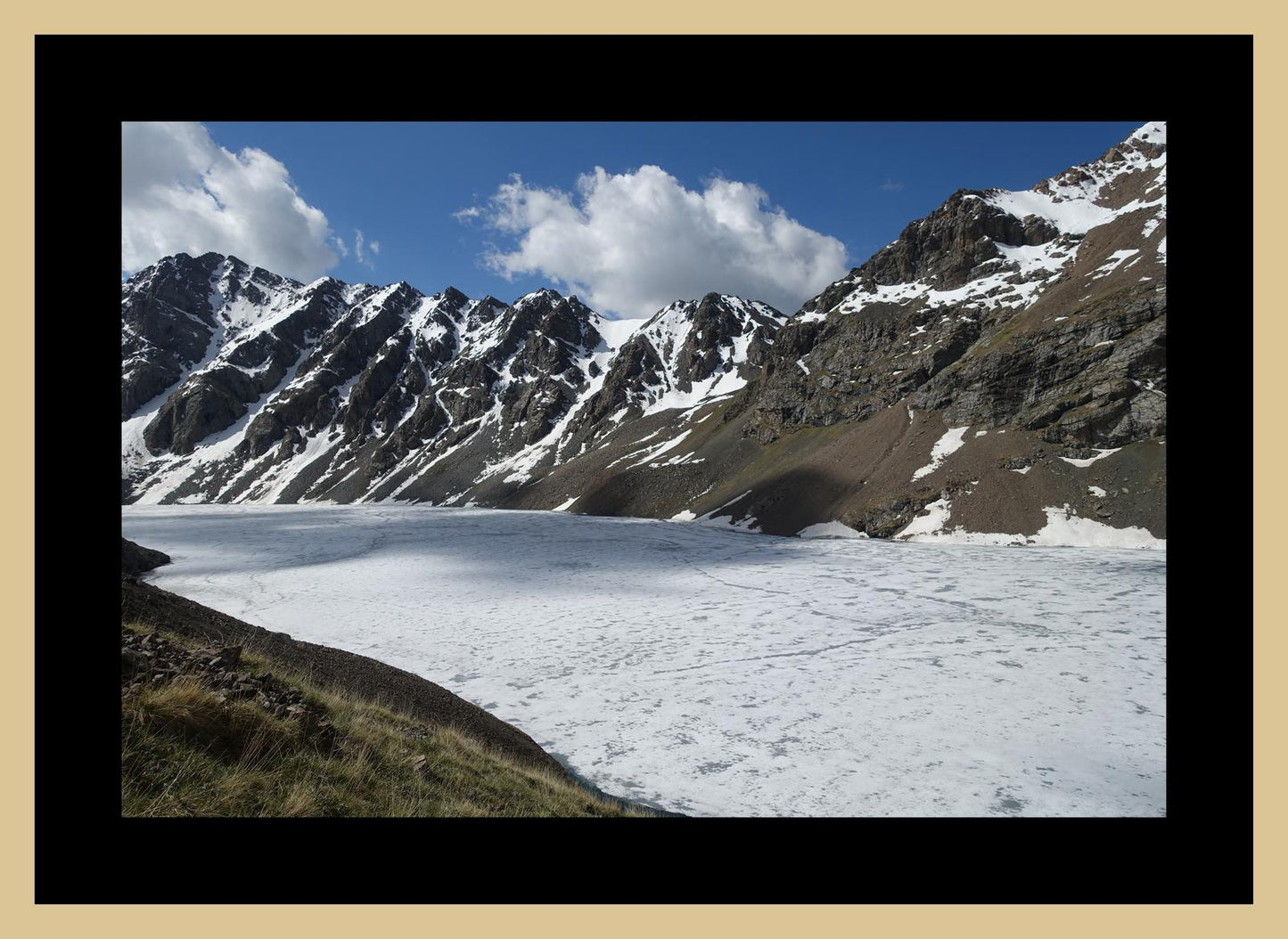 Ala-Kul frozen in early summer (Issyk-Kul, June 2018) Framed Art Print