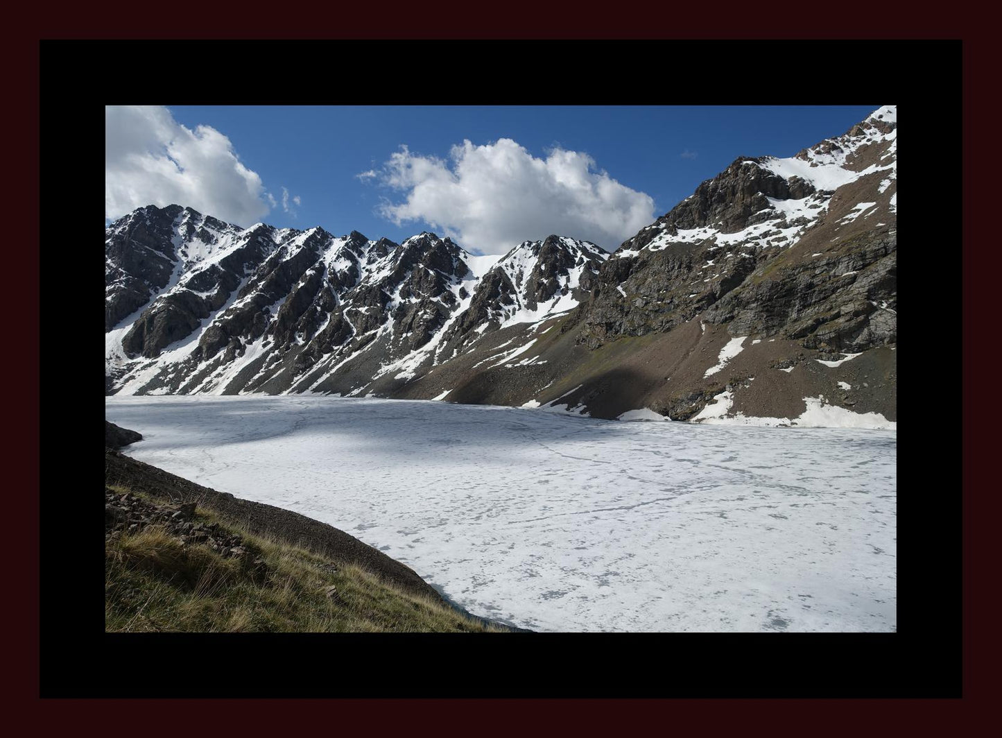 Ala-Kul frozen in early summer (Issyk-Kul, June 2018) Framed Art Print