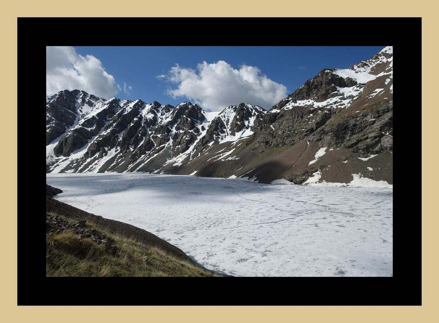 Ala-Kul frozen in early summer (Issyk-Kul, June 2018) Framed Art Print