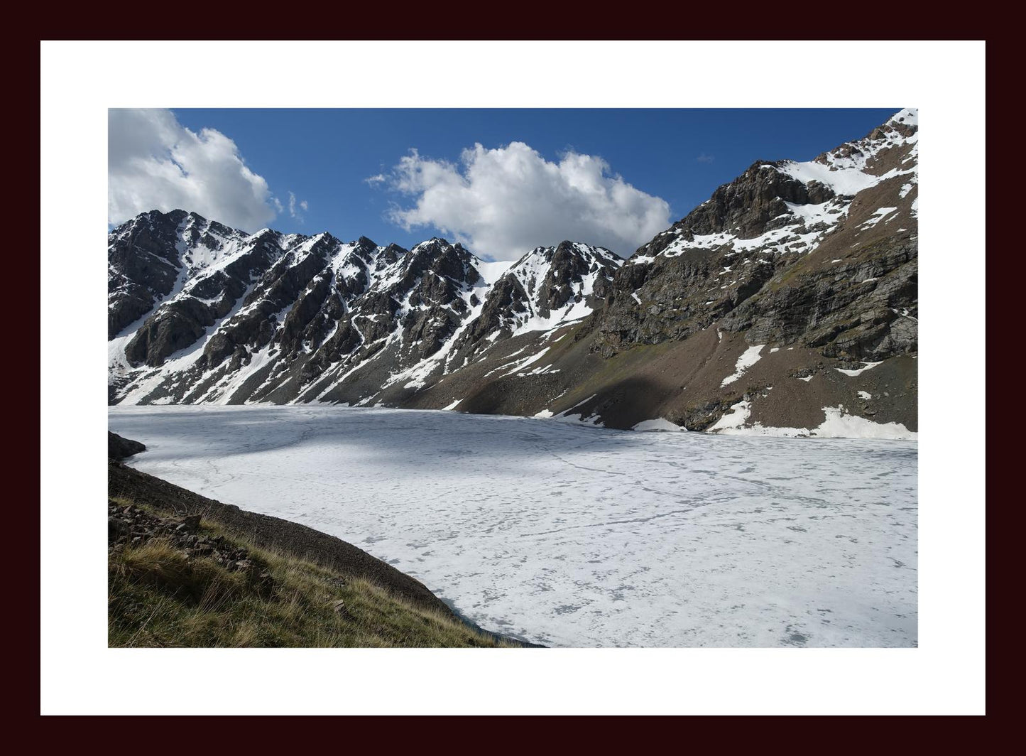 Ala-Kul frozen in early summer (Issyk-Kul, June 2018) Framed Art Print