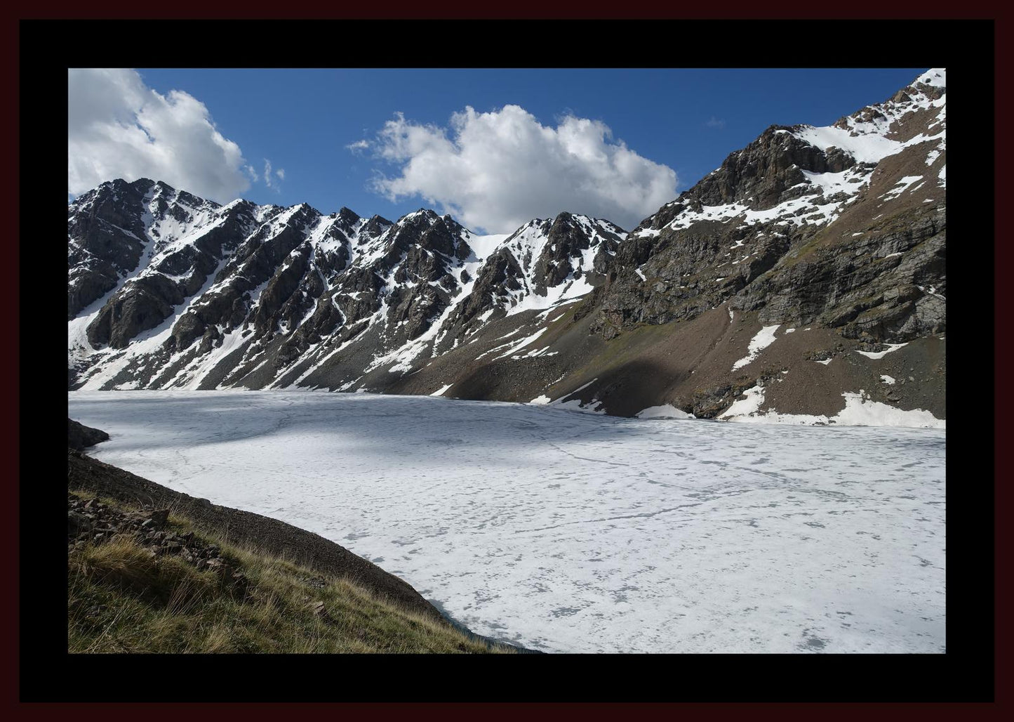 Ala-Kul frozen in early summer (Issyk-Kul, June 2018) Framed Art Print