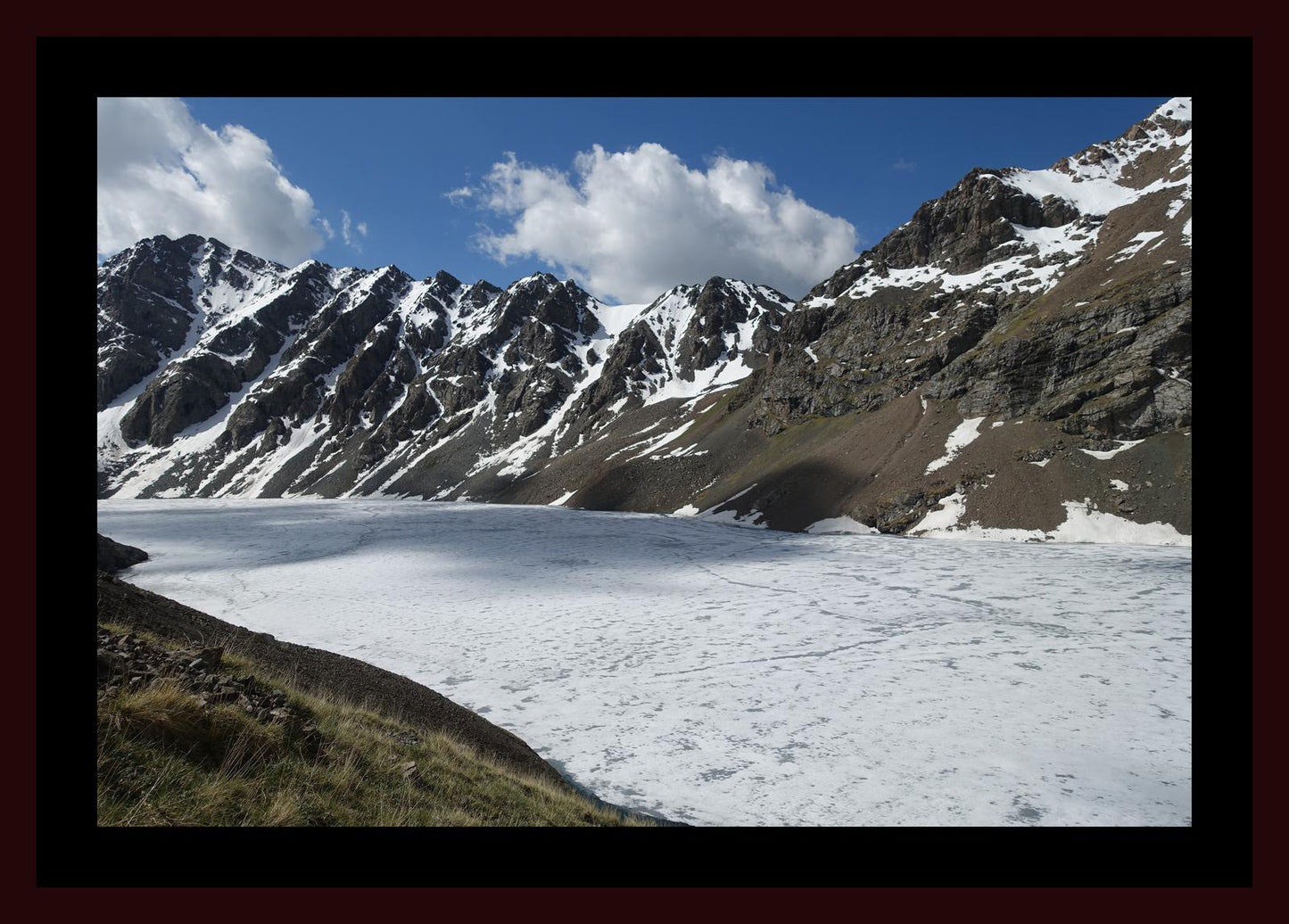 Ala-Kul frozen in early summer (Issyk-Kul, June 2018) Framed Art Print