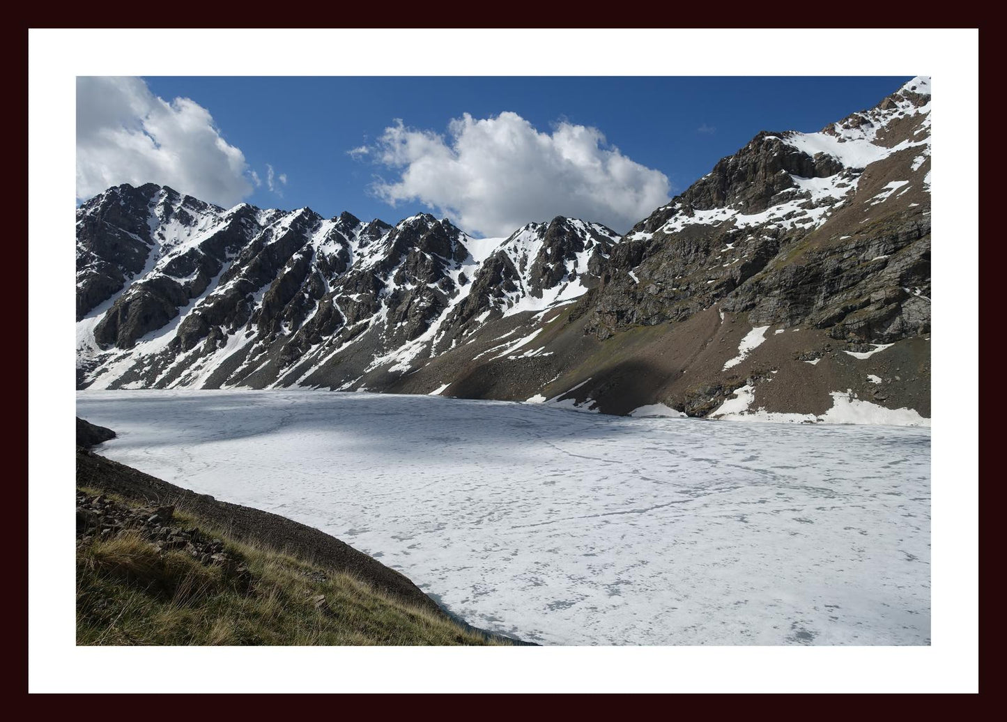 Ala-Kul frozen in early summer (Issyk-Kul, June 2018) Framed Art Print