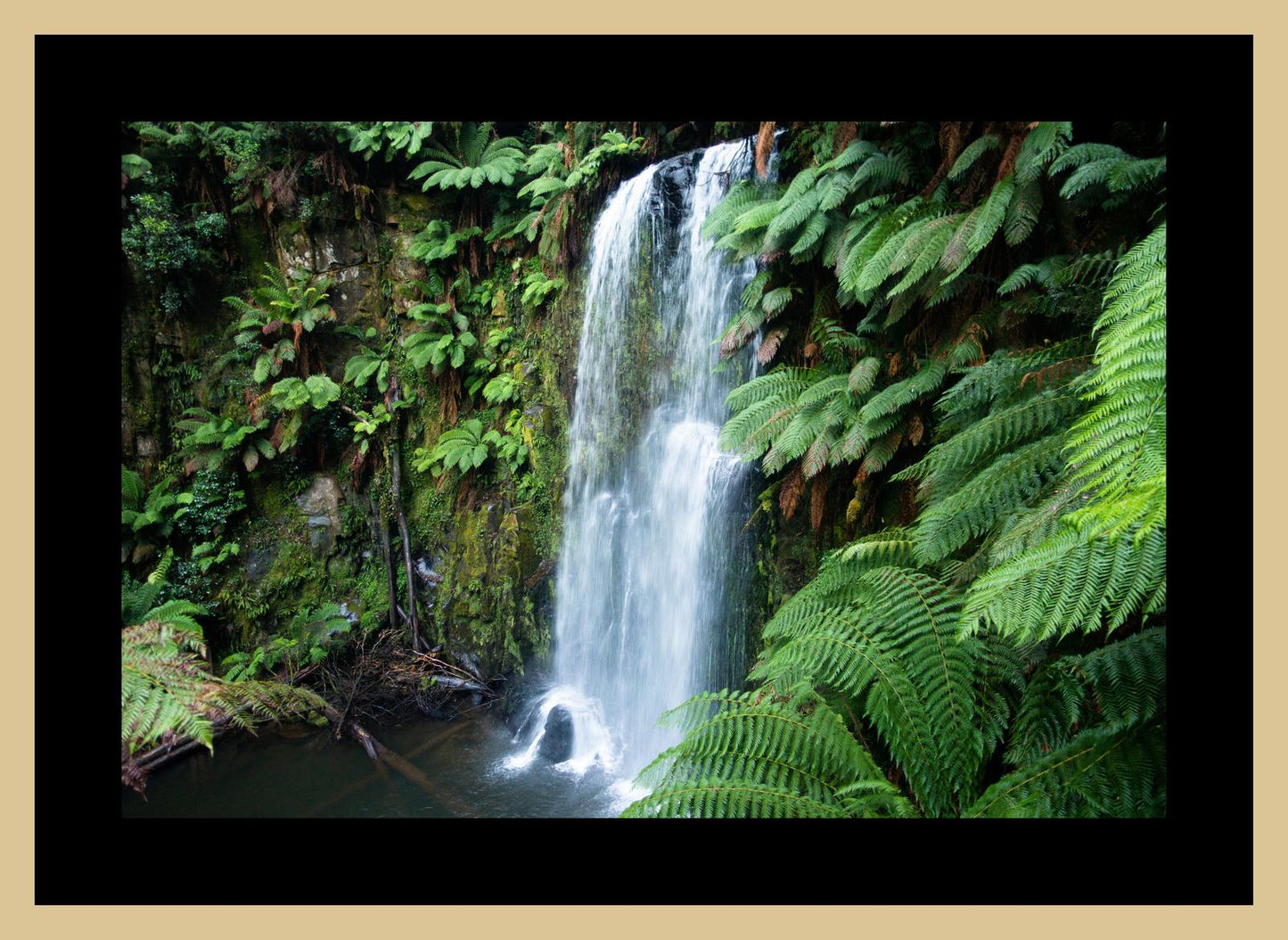 Beauchamp Falls (Great Otway National Park, May 2022) Framed Art Print