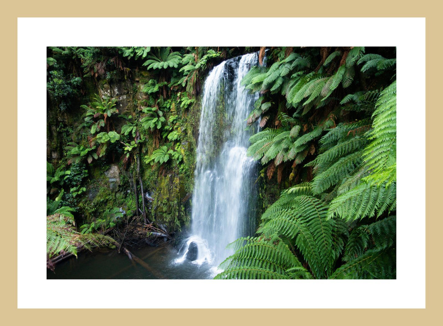 Beauchamp Falls (Great Otway National Park, May 2022) Framed Art Print