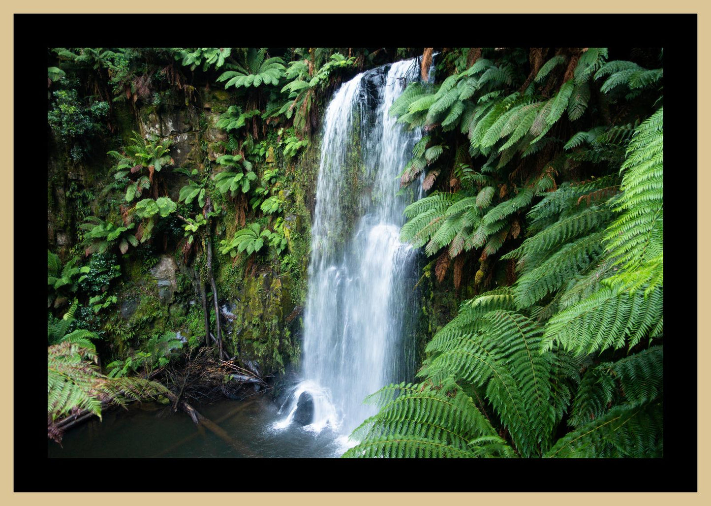 Beauchamp Falls (Great Otway National Park, May 2022) Framed Art Print