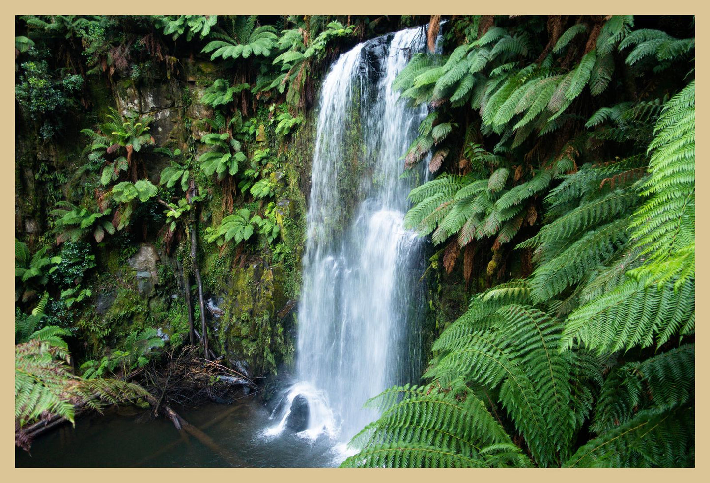 Beauchamp Falls (Great Otway National Park, May 2022) Framed Art Print