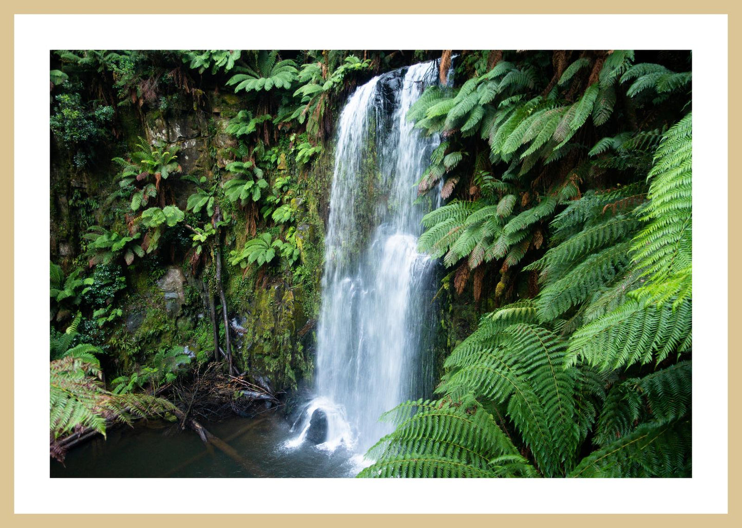 Beauchamp Falls (Great Otway National Park, May 2022) Framed Art Print