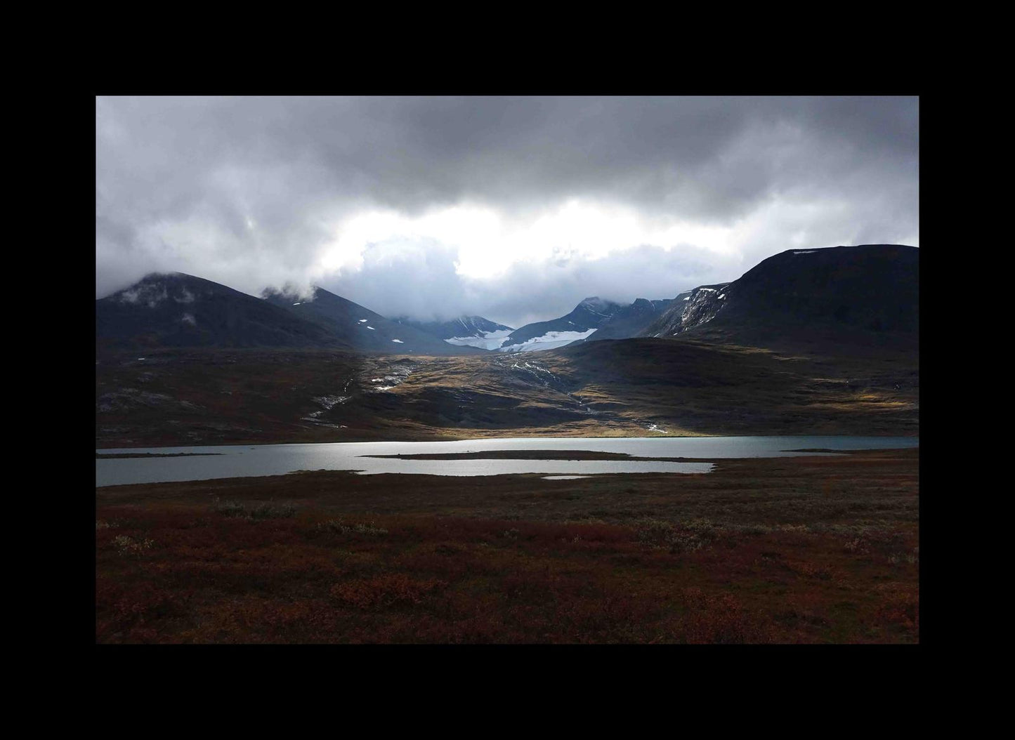 The light from above (Swedish Lappland, September 2016) Framed Art Print