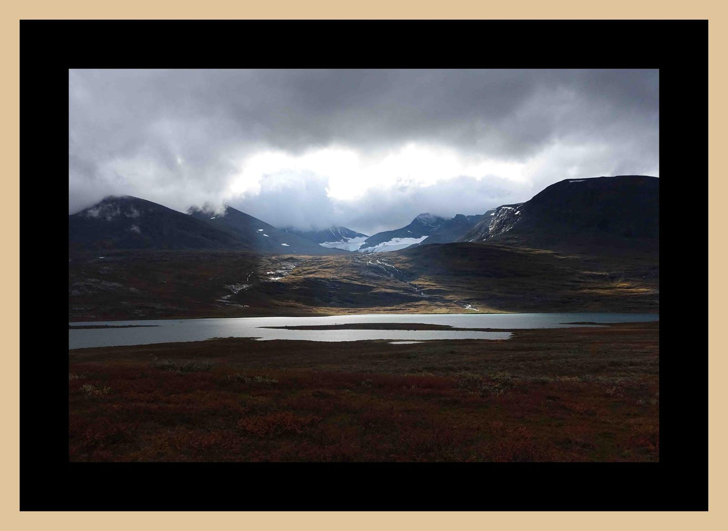 The light from above (Swedish Lappland, September 2016) Framed Art Print