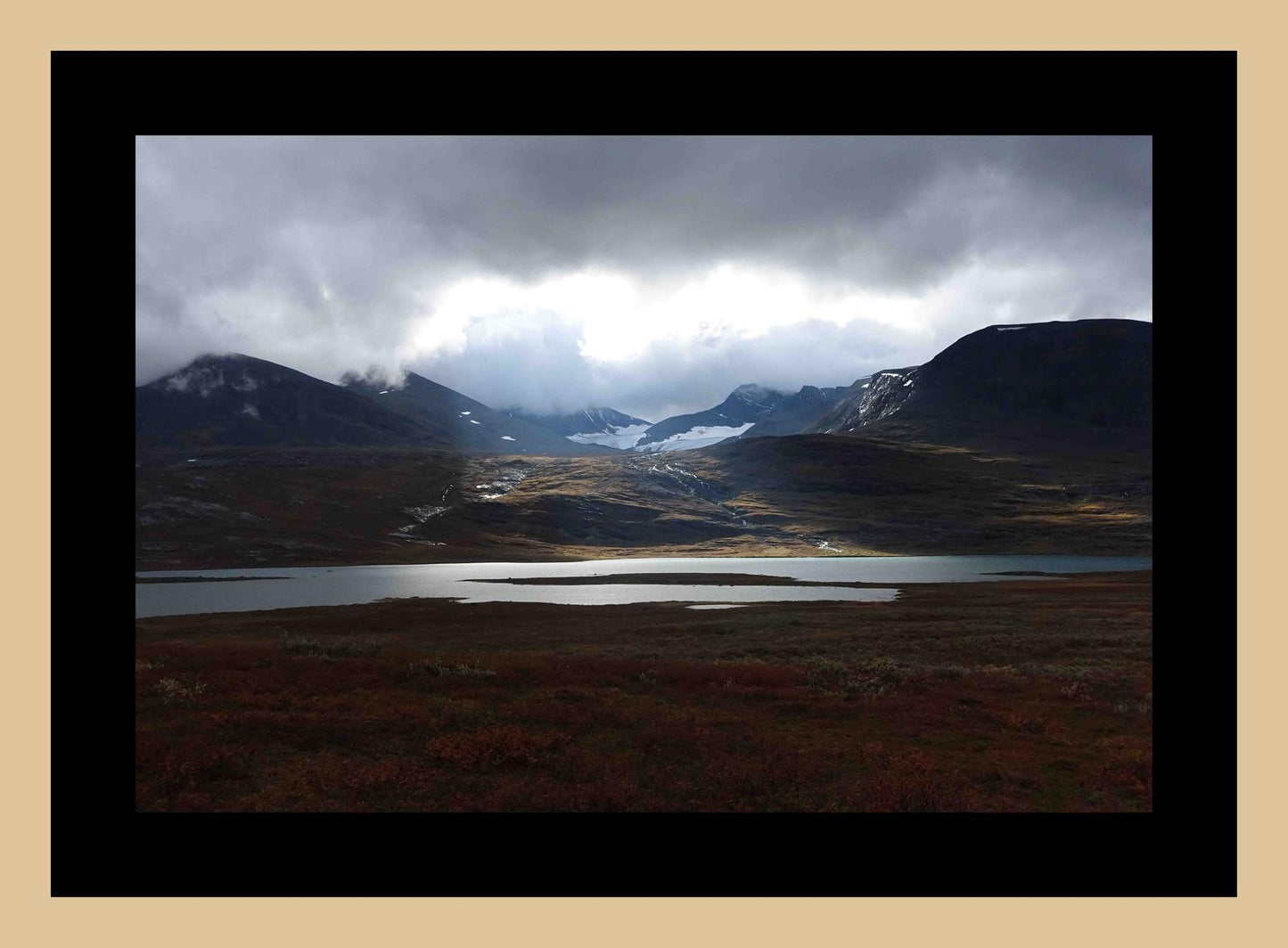 The light from above (Swedish Lappland, September 2016) Framed Art Print