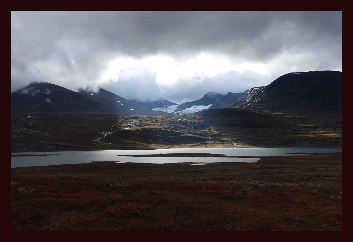 The light from above (Swedish Lappland, September 2016) Framed Art Print