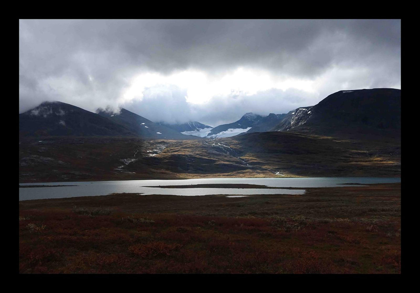 The light from above (Swedish Lappland, September 2016) Framed Art Print