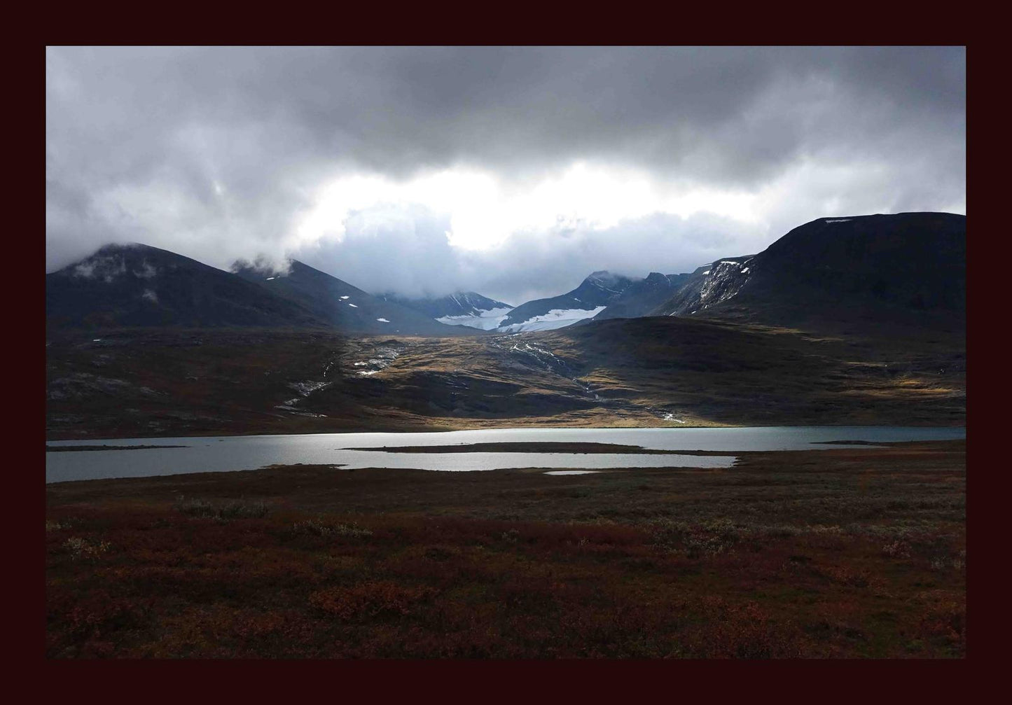 The light from above (Swedish Lappland, September 2016) Framed Art Print