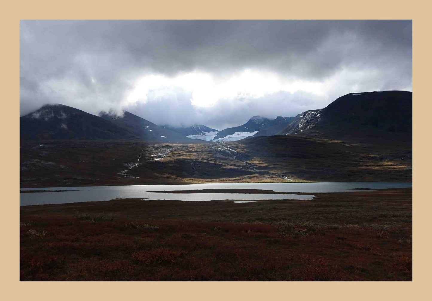 The light from above (Swedish Lappland, September 2016) Framed Art Print