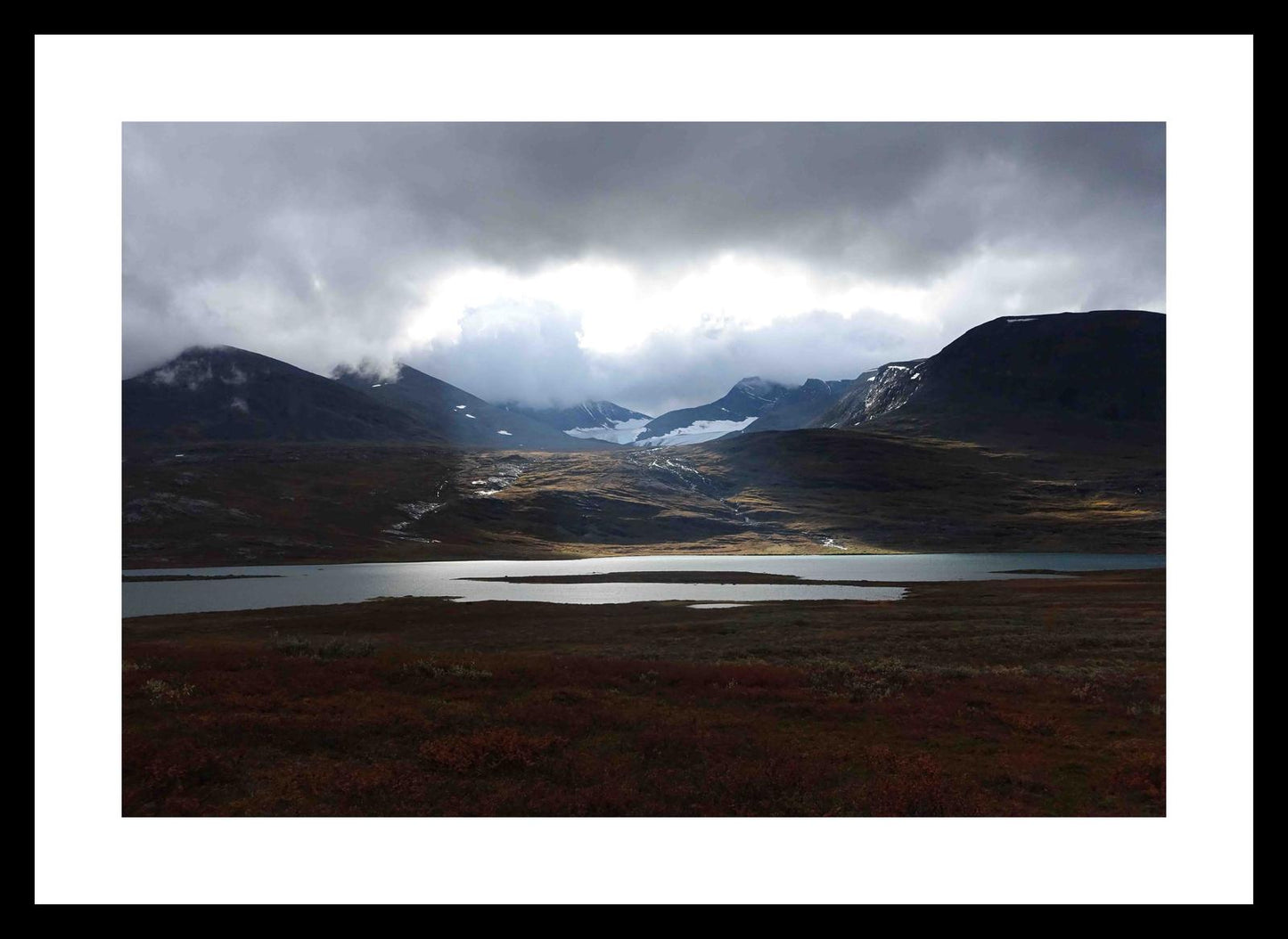 The light from above (Swedish Lappland, September 2016) Framed Art Print