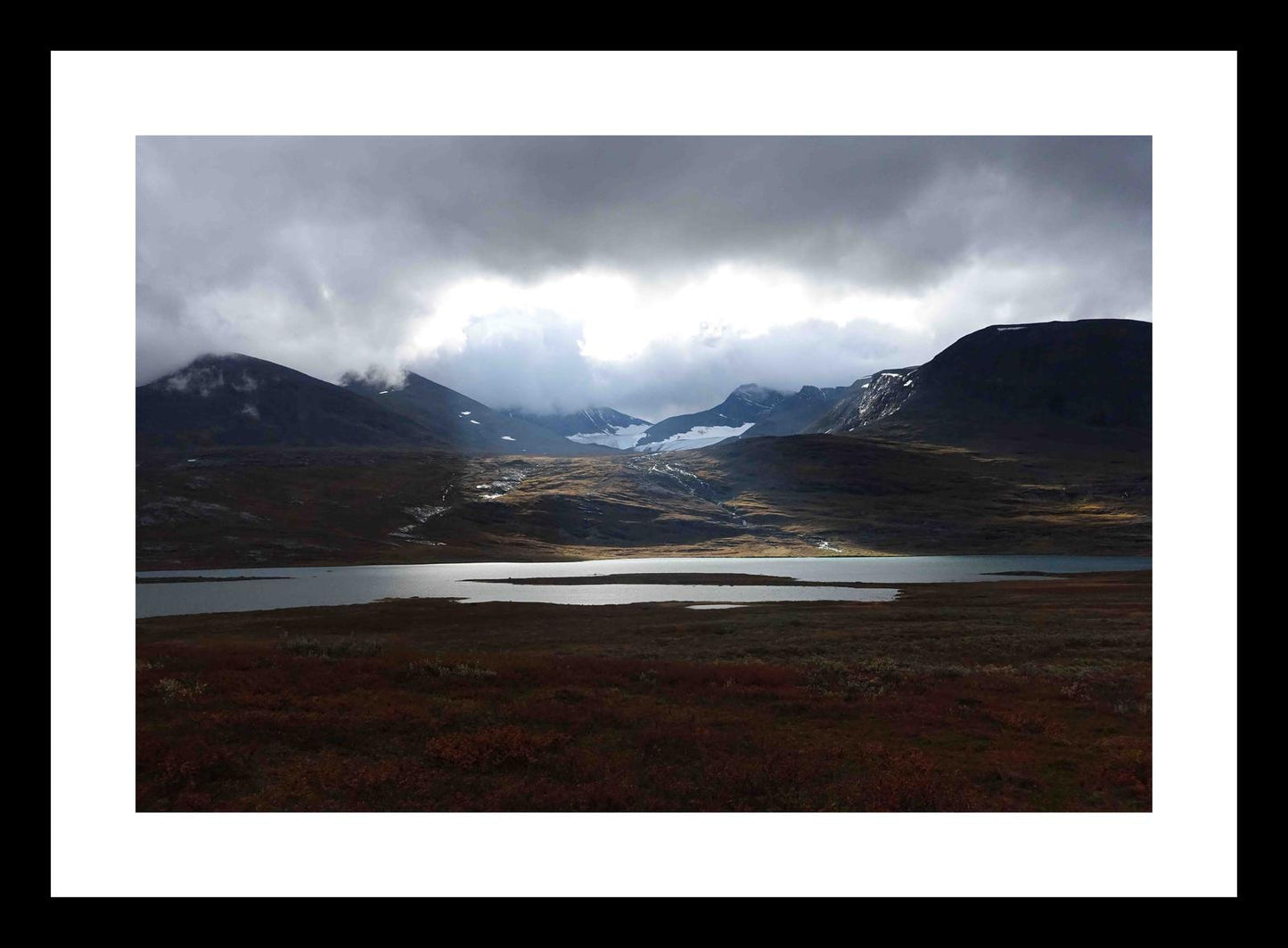 The light from above (Swedish Lappland, September 2016) Framed Art Print