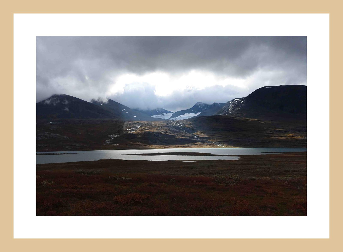 The light from above (Swedish Lappland, September 2016) Framed Art Print