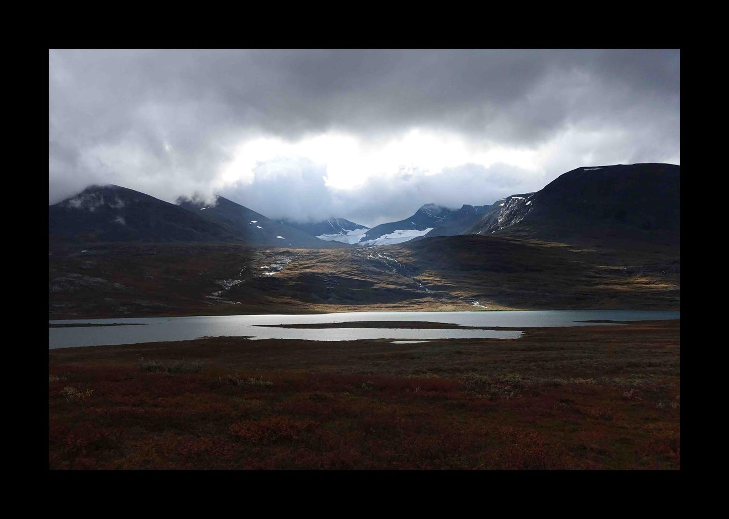 The light from above (Swedish Lappland, September 2016) Framed Art Print