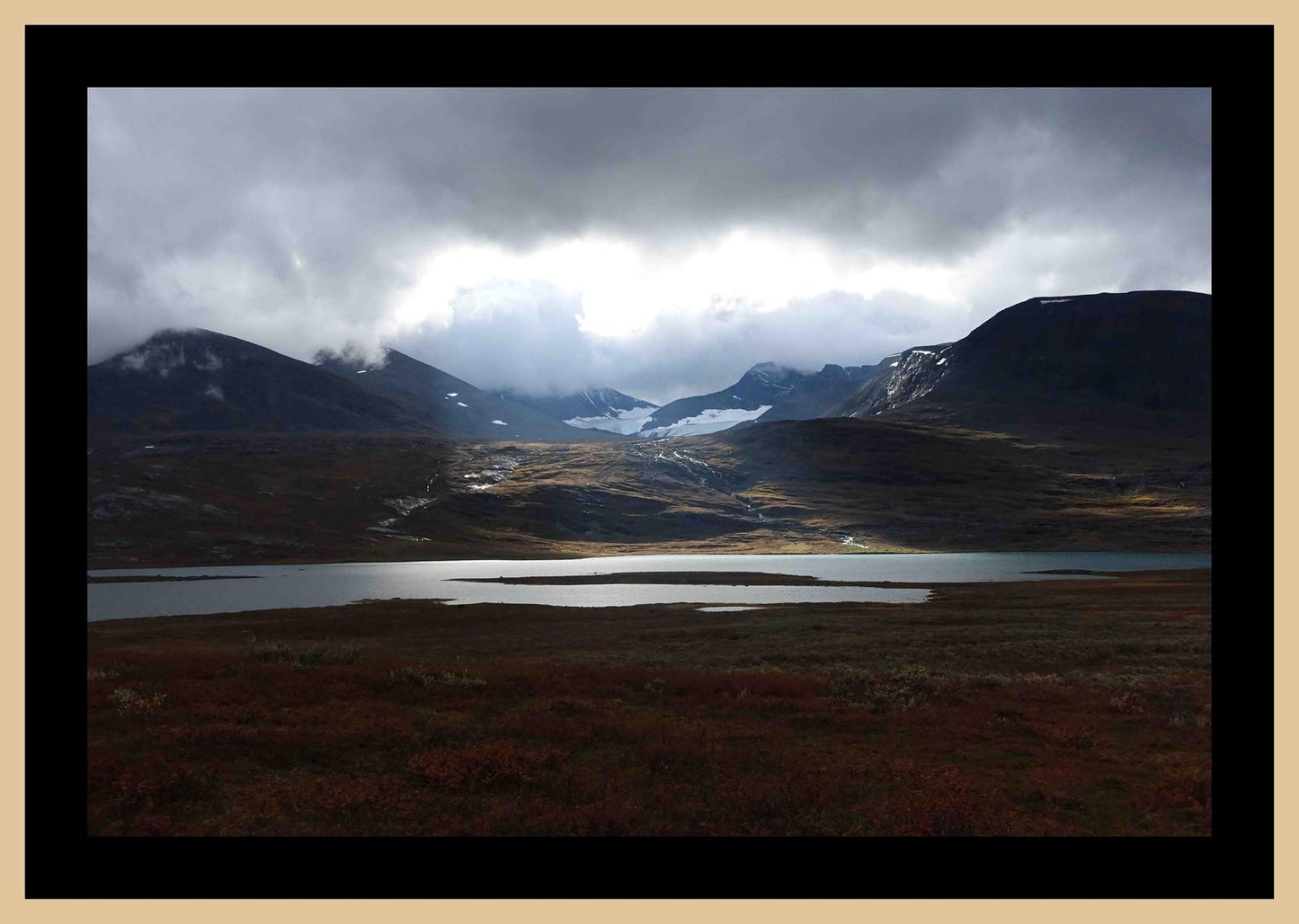 The light from above (Swedish Lappland, September 2016) Framed Art Print