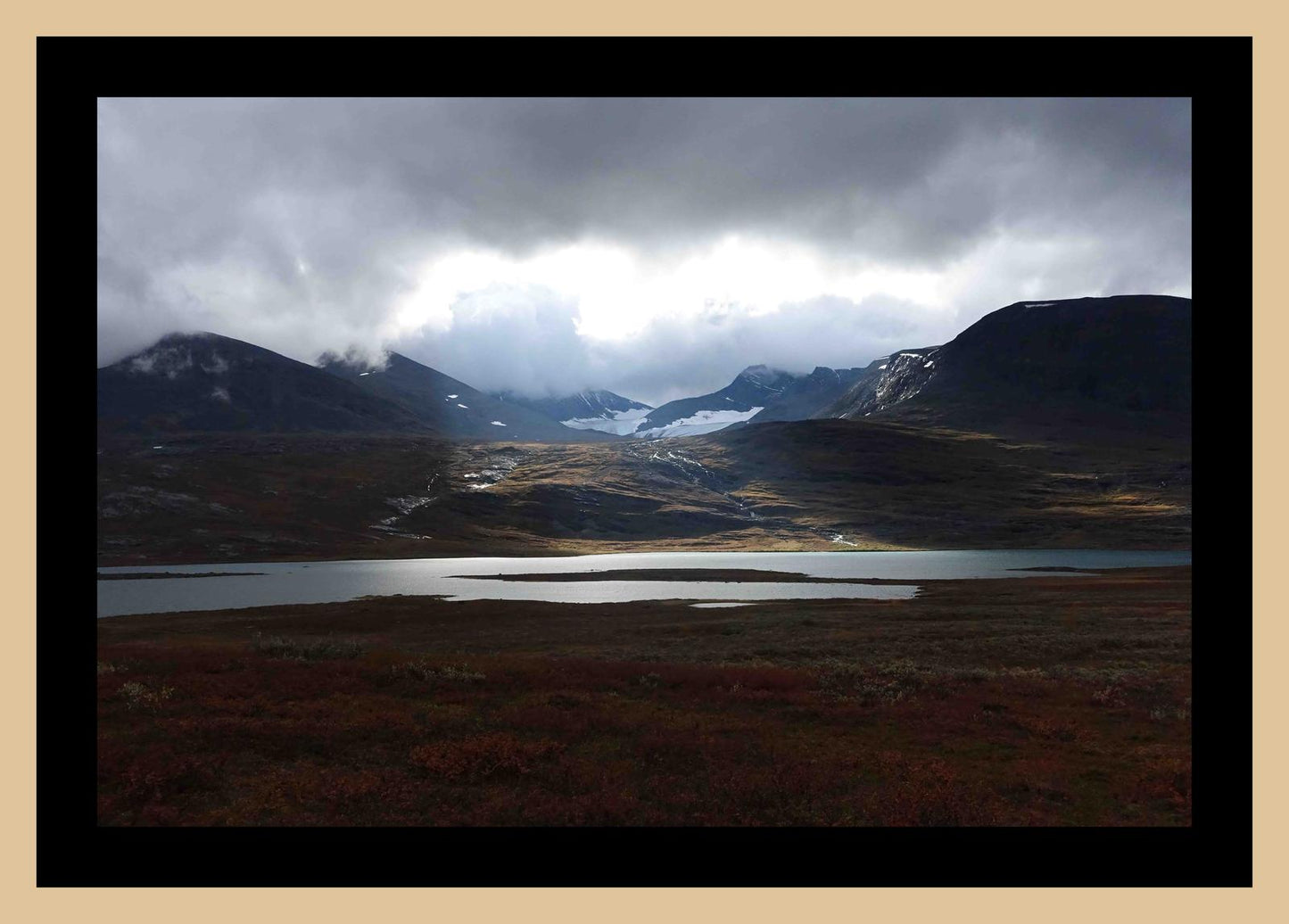 The light from above (Swedish Lappland, September 2016) Framed Art Print