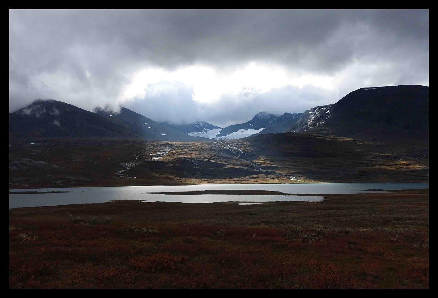 The light from above (Swedish Lappland, September 2016) Framed Art Print