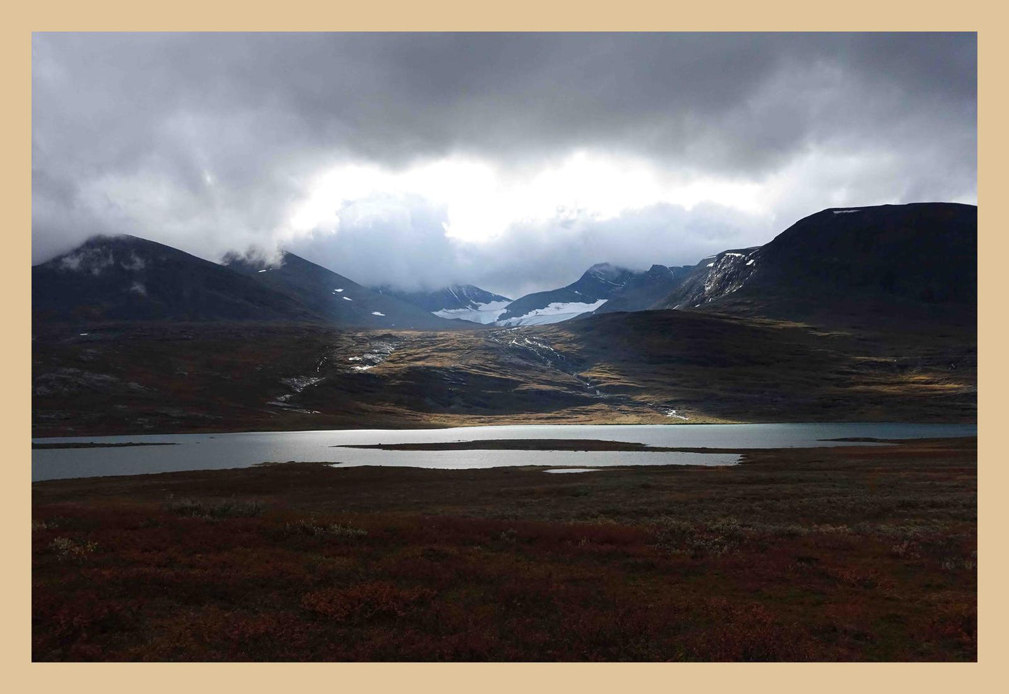 The light from above (Swedish Lappland, September 2016) Framed Art Print