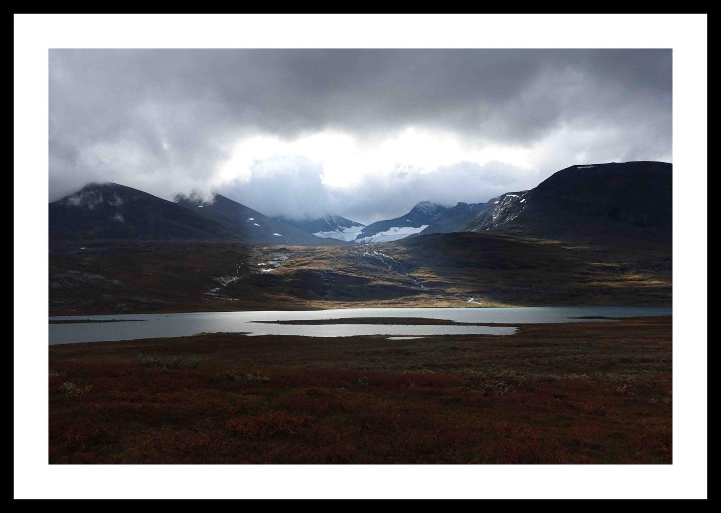 The light from above (Swedish Lappland, September 2016) Framed Art Print