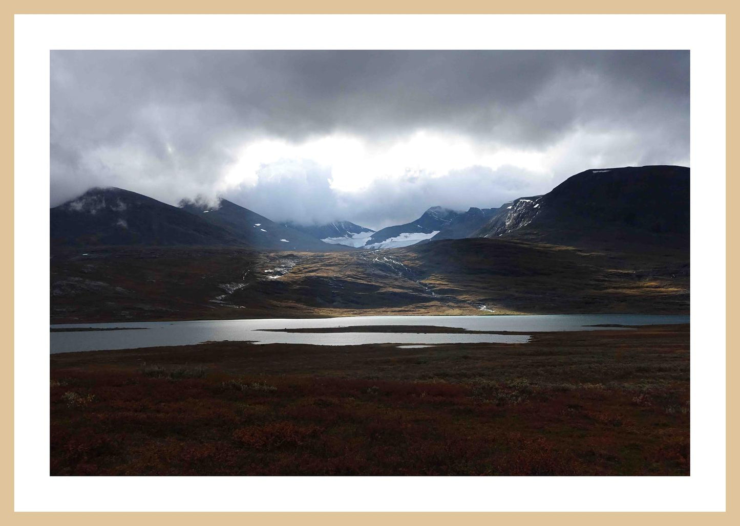 The light from above (Swedish Lappland, September 2016) Framed Art Print