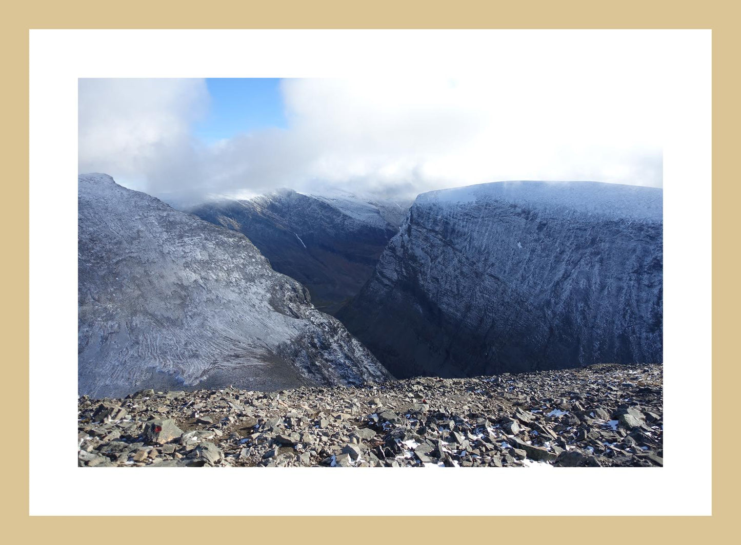 On the edge (Swedish Lappland, September 2016) Framed Art Print