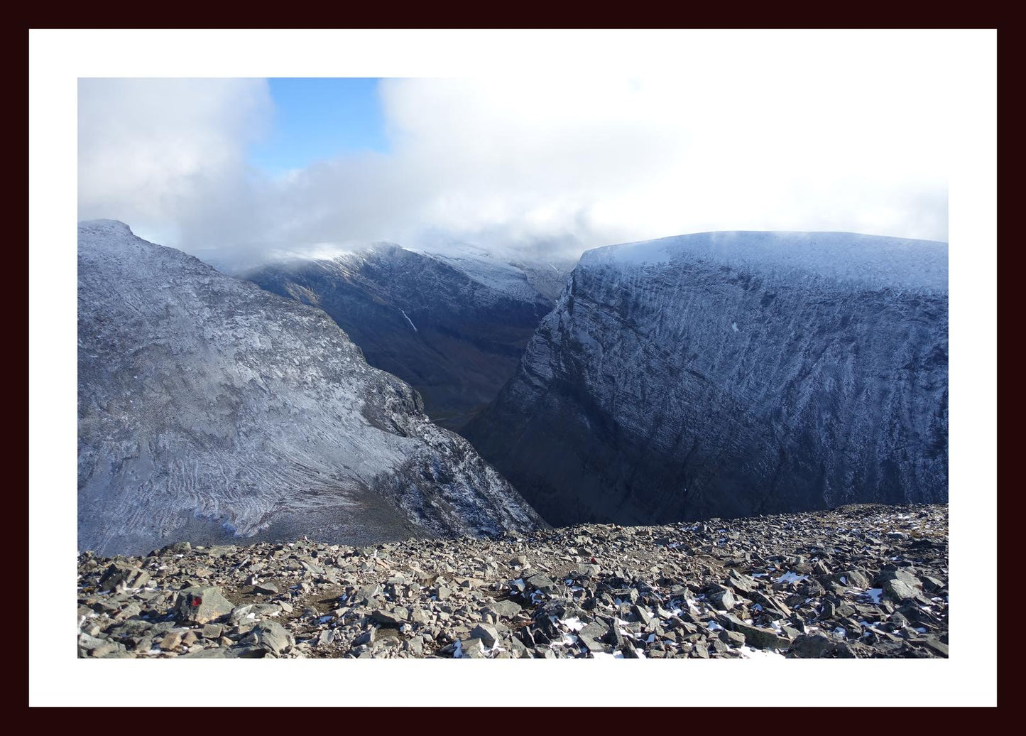 On the edge (Swedish Lappland, September 2016) Framed Art Print