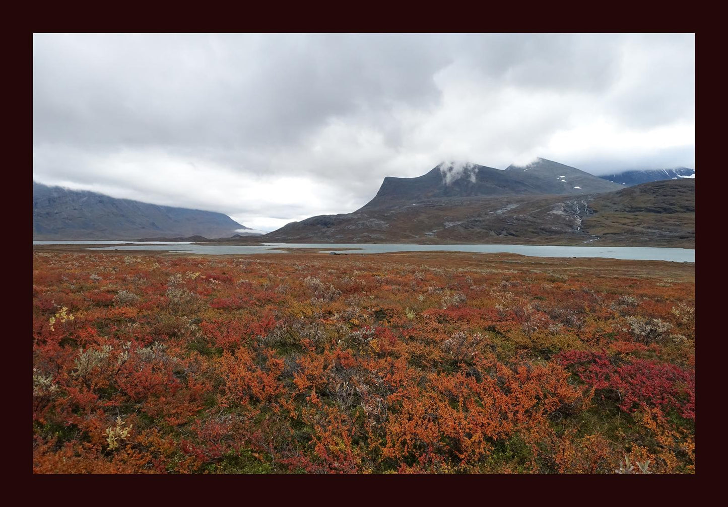 Fall colors and still waters (Swedish Lappland, September 2016) Framed Art Print