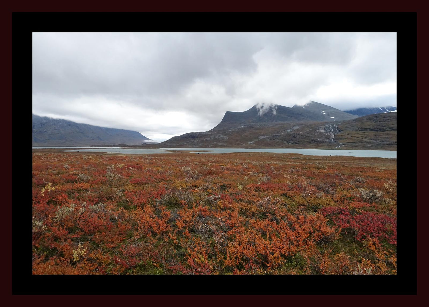 Fall colors and still waters (Swedish Lappland, September 2016) Framed Art Print